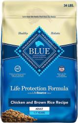 Blue Buffalo Life Protection Adult Dry Dog Food: 34-lbs Chicken  Brown Rice