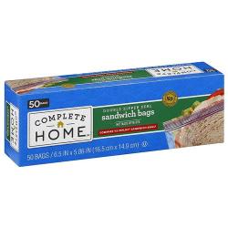 Complete Home Food Storage Bags (50-Ct Sandwich, 20-Ct 1-Gallon  More)