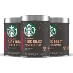 3-Pack 3.17oz Starbucks Premium Instant Coffee (Dark, Medium or Blonde Roast)