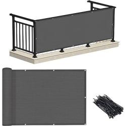 3 x 16 LOVE STORY Balcony Screen Privacy Fence Cover (Charcoal)