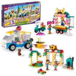 LEGO Friends 3-in-1 Play Day Gift Set (Ice Cream Truck, Mobile Fashion Boutique  Pizzeria)